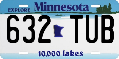 MN license plate 632TUB