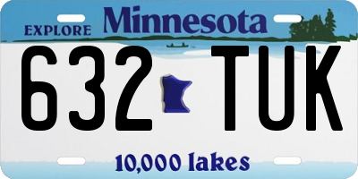 MN license plate 632TUK
