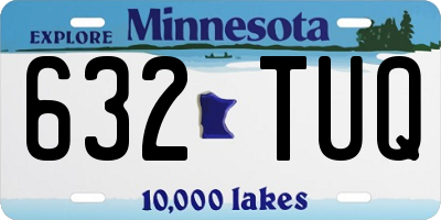 MN license plate 632TUQ