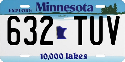 MN license plate 632TUV