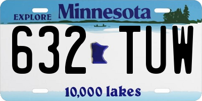 MN license plate 632TUW