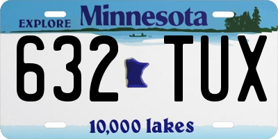 MN license plate 632TUX