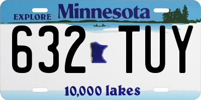 MN license plate 632TUY