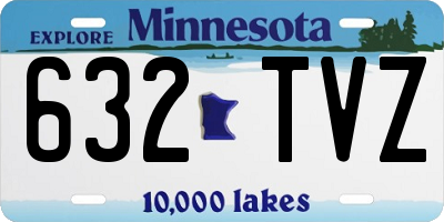 MN license plate 632TVZ
