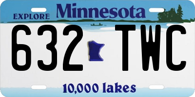 MN license plate 632TWC