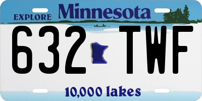 MN license plate 632TWF