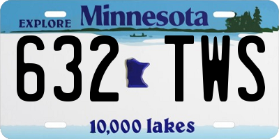 MN license plate 632TWS