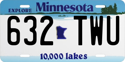 MN license plate 632TWU