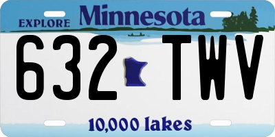 MN license plate 632TWV