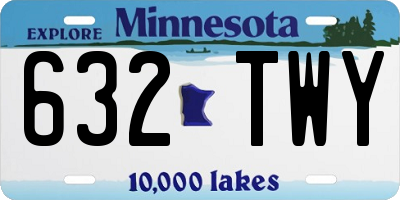 MN license plate 632TWY