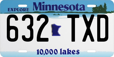 MN license plate 632TXD
