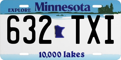 MN license plate 632TXI