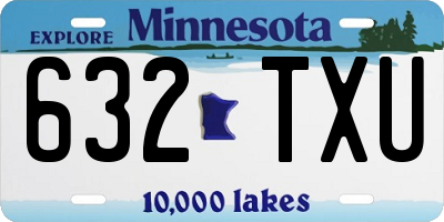 MN license plate 632TXU