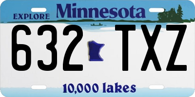 MN license plate 632TXZ