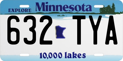 MN license plate 632TYA