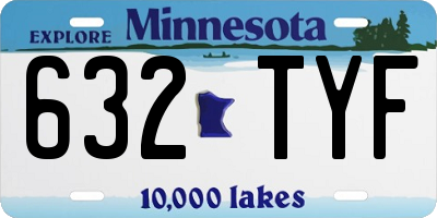 MN license plate 632TYF