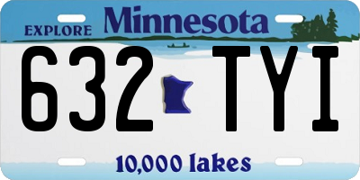 MN license plate 632TYI
