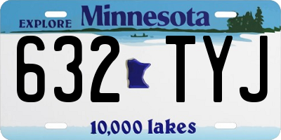 MN license plate 632TYJ
