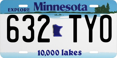 MN license plate 632TYO