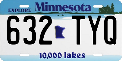 MN license plate 632TYQ