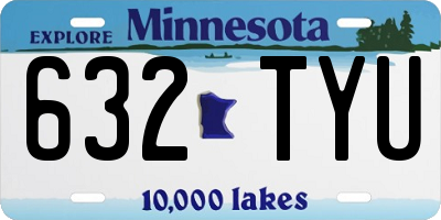 MN license plate 632TYU