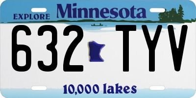 MN license plate 632TYV