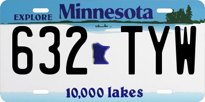 MN license plate 632TYW