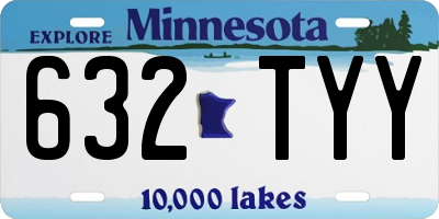 MN license plate 632TYY