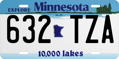 MN license plate 632TZA