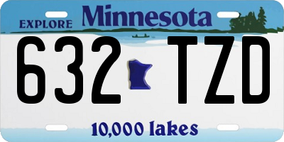 MN license plate 632TZD