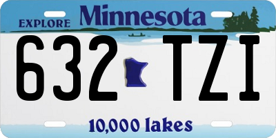 MN license plate 632TZI