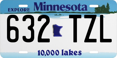 MN license plate 632TZL