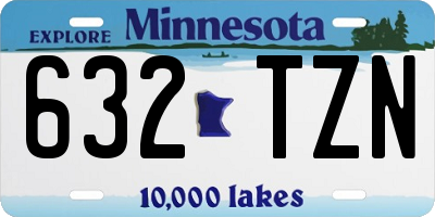 MN license plate 632TZN