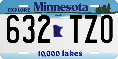 MN license plate 632TZO