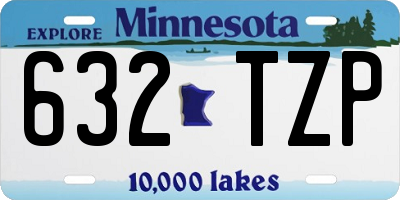 MN license plate 632TZP