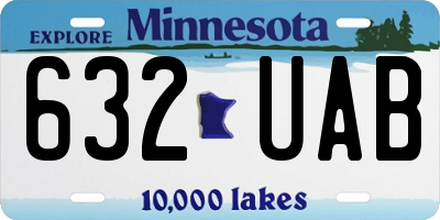 MN license plate 632UAB