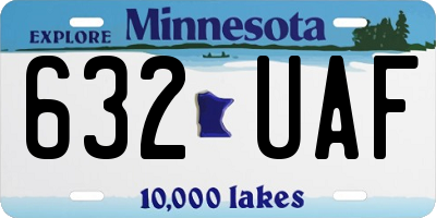MN license plate 632UAF