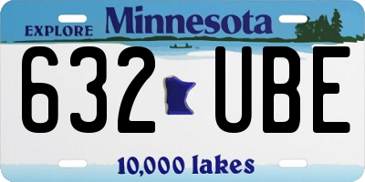 MN license plate 632UBE