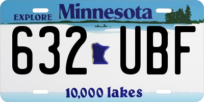 MN license plate 632UBF