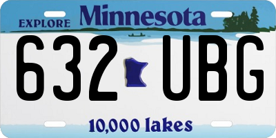 MN license plate 632UBG