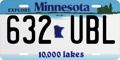 MN license plate 632UBL