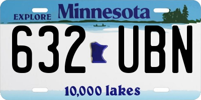 MN license plate 632UBN