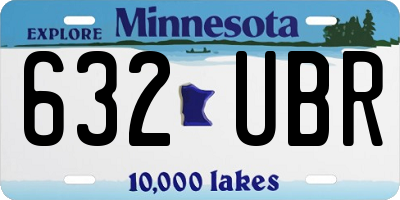 MN license plate 632UBR