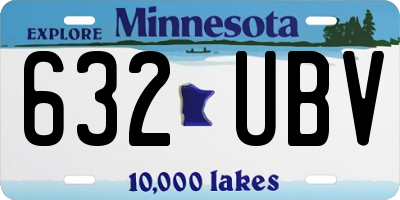 MN license plate 632UBV