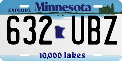 MN license plate 632UBZ