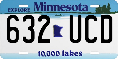 MN license plate 632UCD