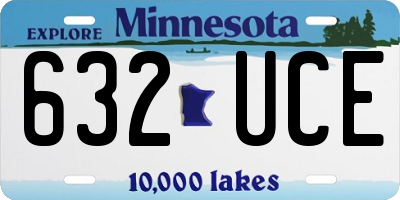 MN license plate 632UCE