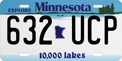 MN license plate 632UCP