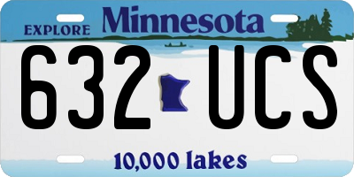 MN license plate 632UCS