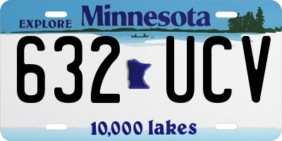 MN license plate 632UCV